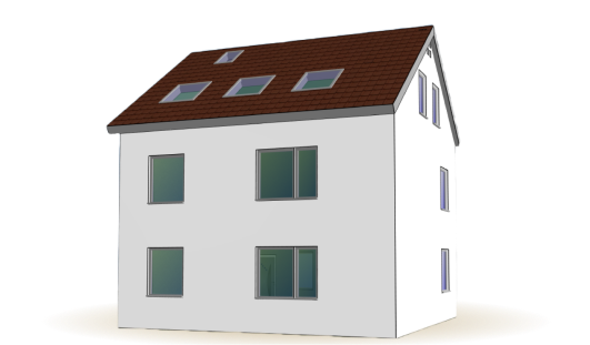 3D Modell von Einfamilienhaus von 1954